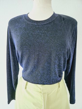 PULLOVER GLITZER L BLAU FRANCE KAKIE PARIS , top zu JEANS