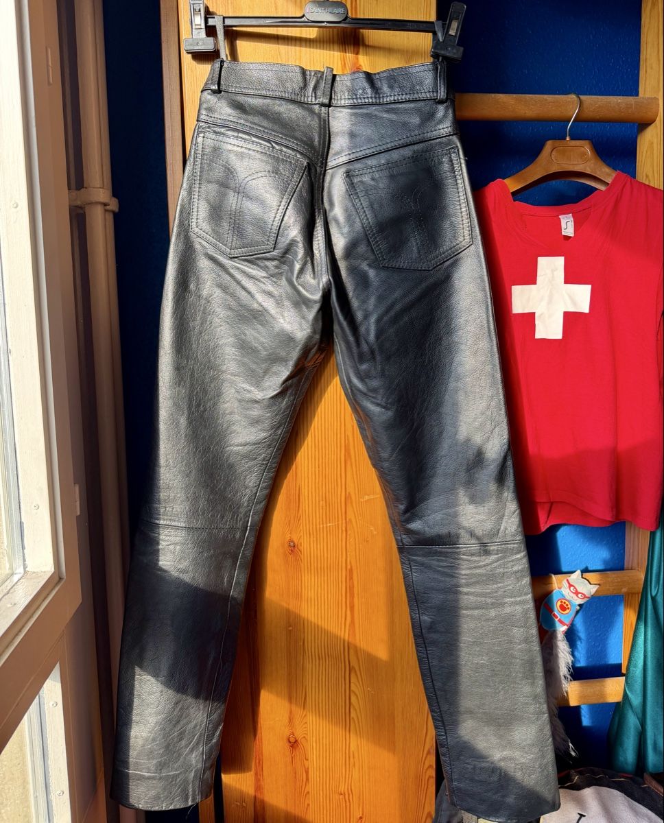Hosen: Pantalon cuir noir FA7/ Taille 36 – Neu (gemäss Beschreibung) aus Carouge GE von orc_88rq 6