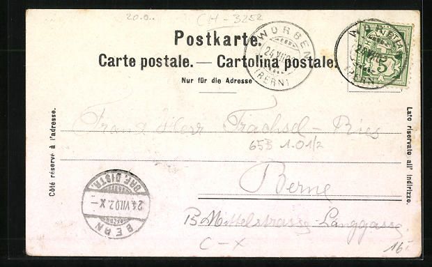 Cartes postales: Worben, J. Loeffle Proprietai, Gasthaus  – D'occasion à Berlin par bartko-reher 1