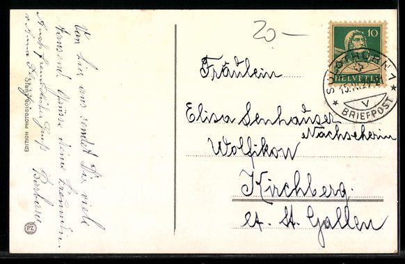 Ansichtskarten: AK Solothurn, Postgebäude – Gebraucht aus Berlin von bartko-reher 1