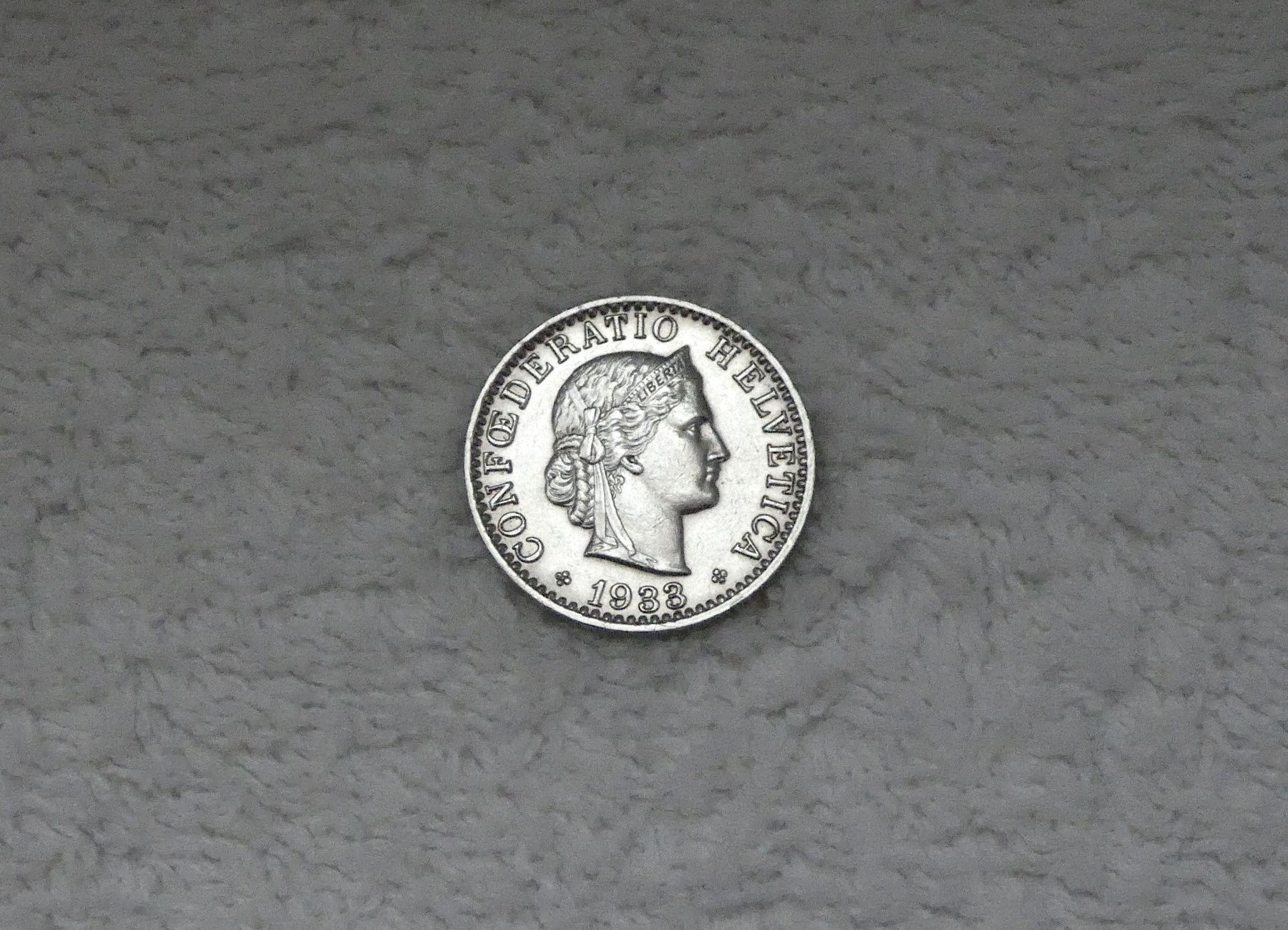 Tutti le monete: 20 centimes/Rappen 1933 – Usato da Nyon venduto da Ilmi09