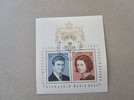 Liechtenstein Block Nr. 7 - Hochzeit 1967 Hans-Adam & Marie