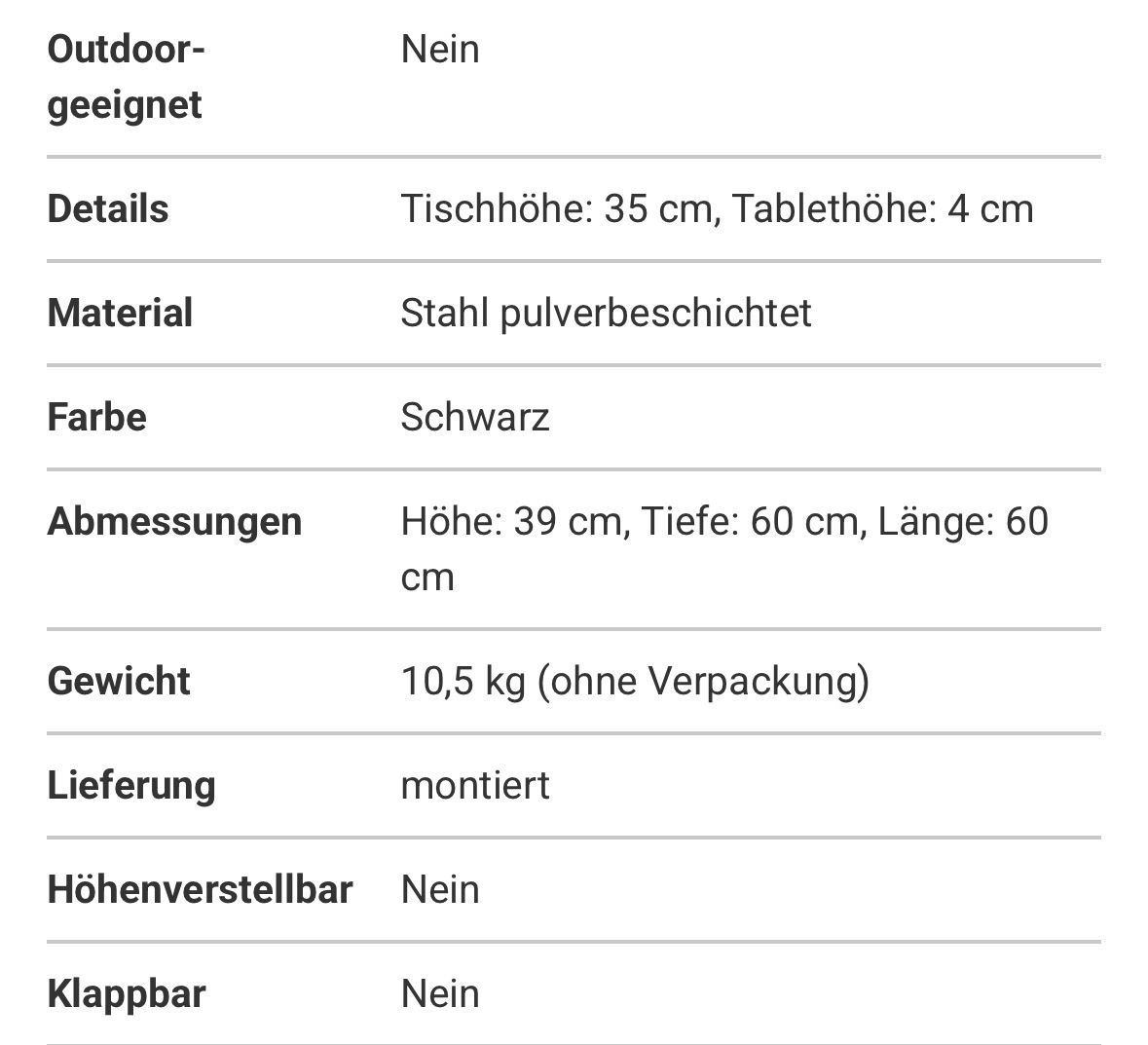 Tavoli: Hay Tray Table, schwarz, Couchtisch / Beistelltisch – Usato da Zollikerberg venduto da Zuversicht2811 2