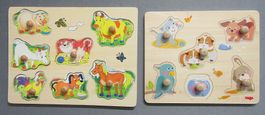 2 Greifpuzzle / Holz-Steckpuzzle • Puzzles für die Kleinen
