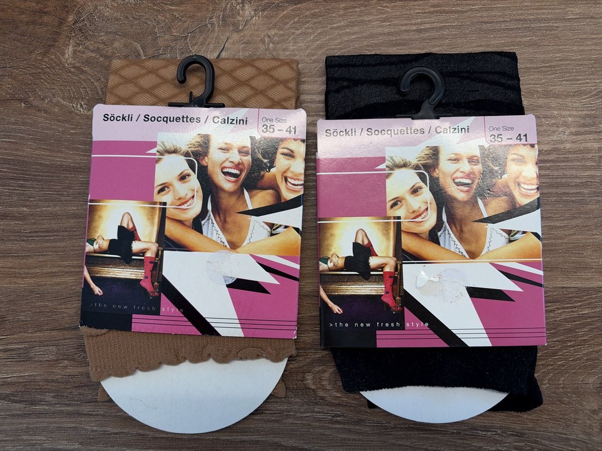 Calze: 2 Paar Damen Söckli, One Size – Nuovo e nell'imballaggio originale da Kloten venduto da Ale-1994