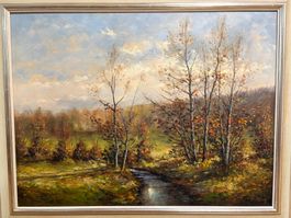 91.5x72/ H.Rütti (Heinz Rütti) Ölgemälde