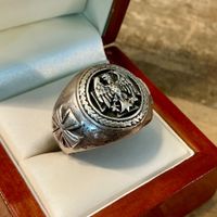 VINTAGE HERRENRING STERLING 925, GR.67, 11,69 GR, GEBRAUCHSP