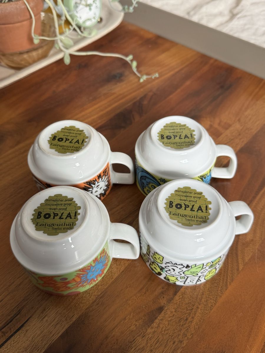 Bopla Tassen: Set of 4 Bopla coffee mugs – Gebraucht aus Zürich von kri_zhv2 2