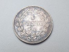🇫🇷 France 1 Franc 1845 B **VF** Very Rare.
