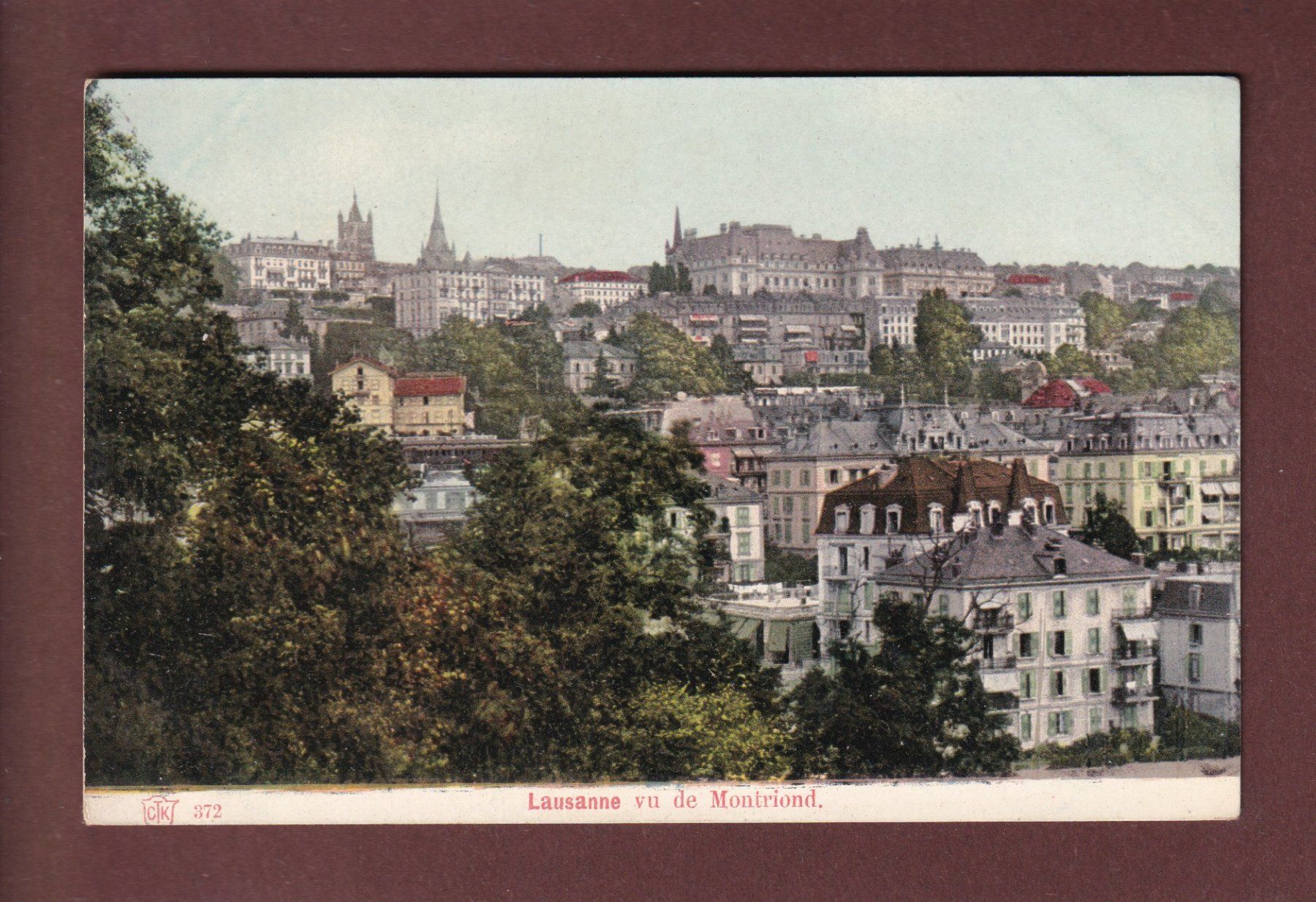 Ansichtskarten: LAUSANNE vu de Montriond – Gebraucht aus Pully von nicecards