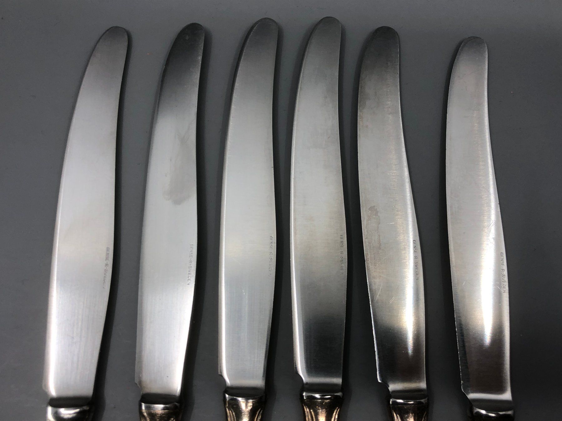 Posate: 6 Tafelmesser versilbert Skandinavisches Design – Usato da Basel venduto da Tiabeanie 4