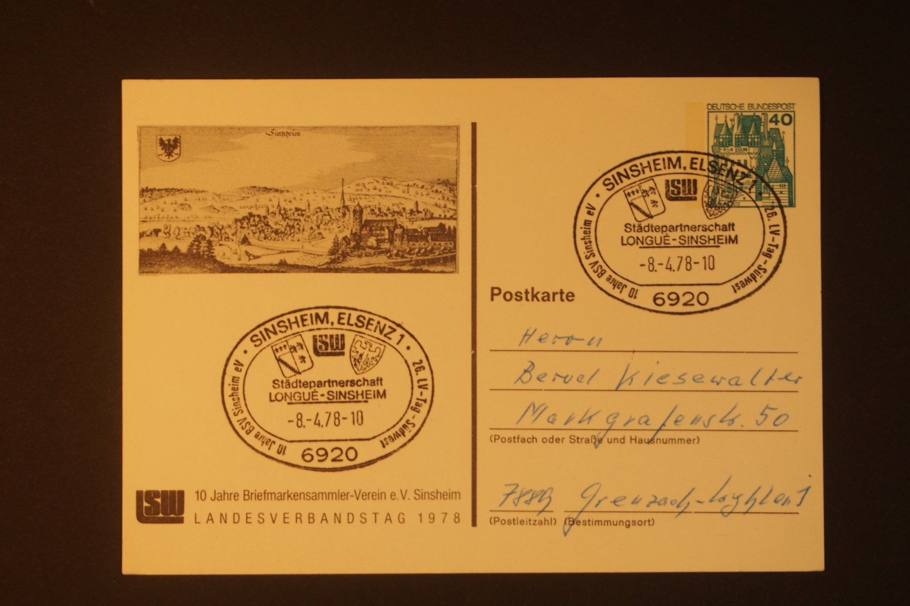 Tutti i francobolli: 1978 Postkarte Deutsche Bundespost – Usato da Solothurn venduto da and_fxw5