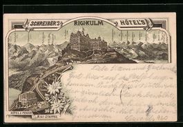 Litho Rigi, Schreibers Hotels Rigi-Kulm 