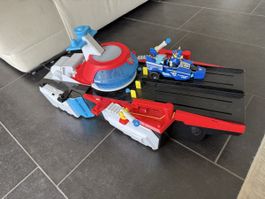 Paw Patrol schiff Hauptquartier mit Fahrzeug guter Zustand