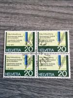 Briefmarken Helvetia 20 Rp. Volkszählung 1.12.1970 4 Stk.