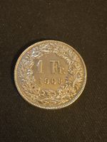 1 Fr. 1963 Silber Münze sehr guter Zustand