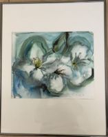 Aquarell "Blumen" signiert Elisabeth Wächter Brittnau Bild