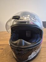 HJC Motorradhelm Grösse XS, pinkes Blumenmuster, Top Zustand