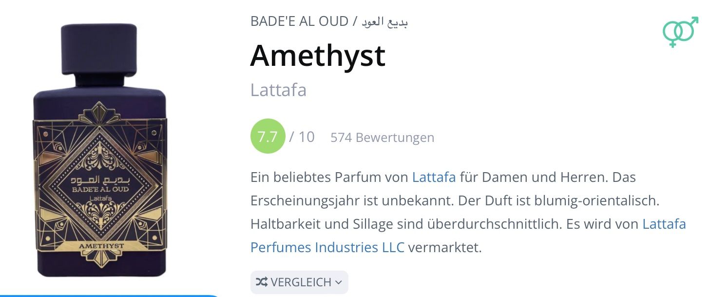 Lattafa Parfum & Eau de Toilette: Lattafa Badee Al Oud Amethyst EdP 100 ml – Gebraucht aus Emmenbrücke von Hathor123 5