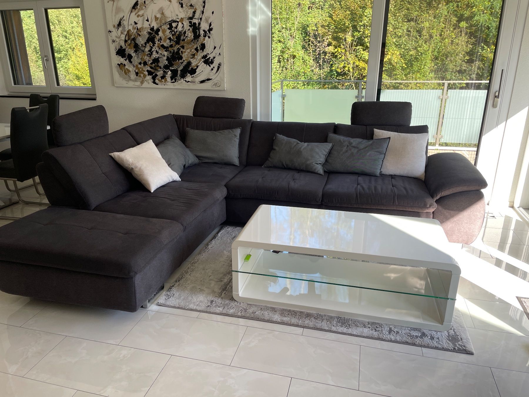 Divani: Sofa mit beistell Sitz/ Box Anthrazit – Usato da Auenstein venduto da moin.