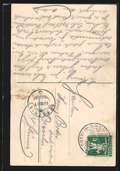 Cartoline postali: Bremgarten /AG, Ansicht der Reussbrücke – Usato da Berlin venduto da bartko-reher 1