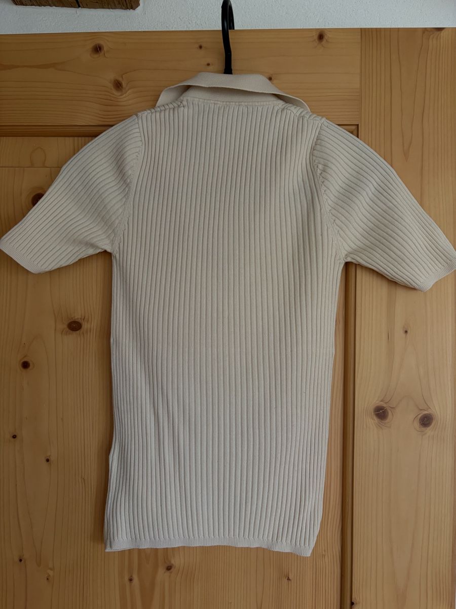 Sandro Top: Sandro Paris Stricktop Kurzarm beige Gr.0 Top Zustand – Usato da Wädenswil venduto da Iana32 2