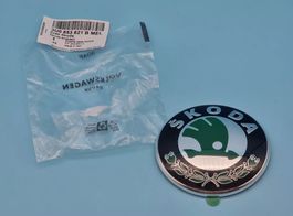 Skoda original Emblem für Heckklappe Motorhaube ca. 89mm NEU