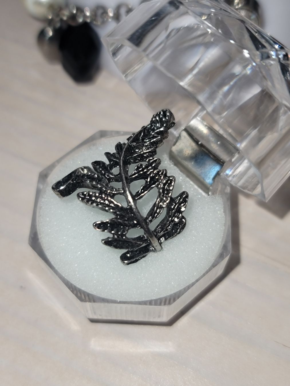Ringe: Blatt Ring, Silbern Vintage Stil, Sommer Schmuck, ethno, erd – Gebraucht aus Zollikerberg von Nice_Name 1