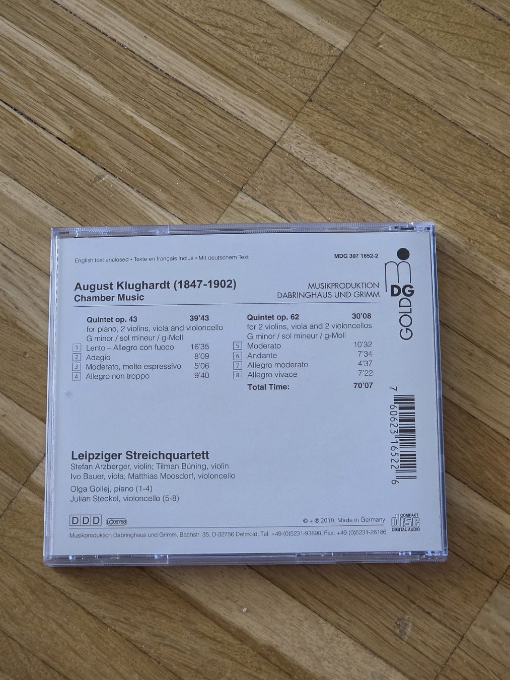 CDs: CD: August Klugardt: Piano Quintet, String Quintet – Gebraucht aus Aesch BL von immon 1