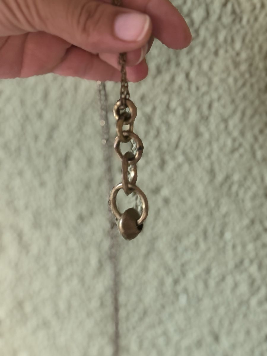 Catenine: Vintage Brass Chain Necklace, Adjustable Length, Chic – Usato da Zürich venduto da olalinda 2