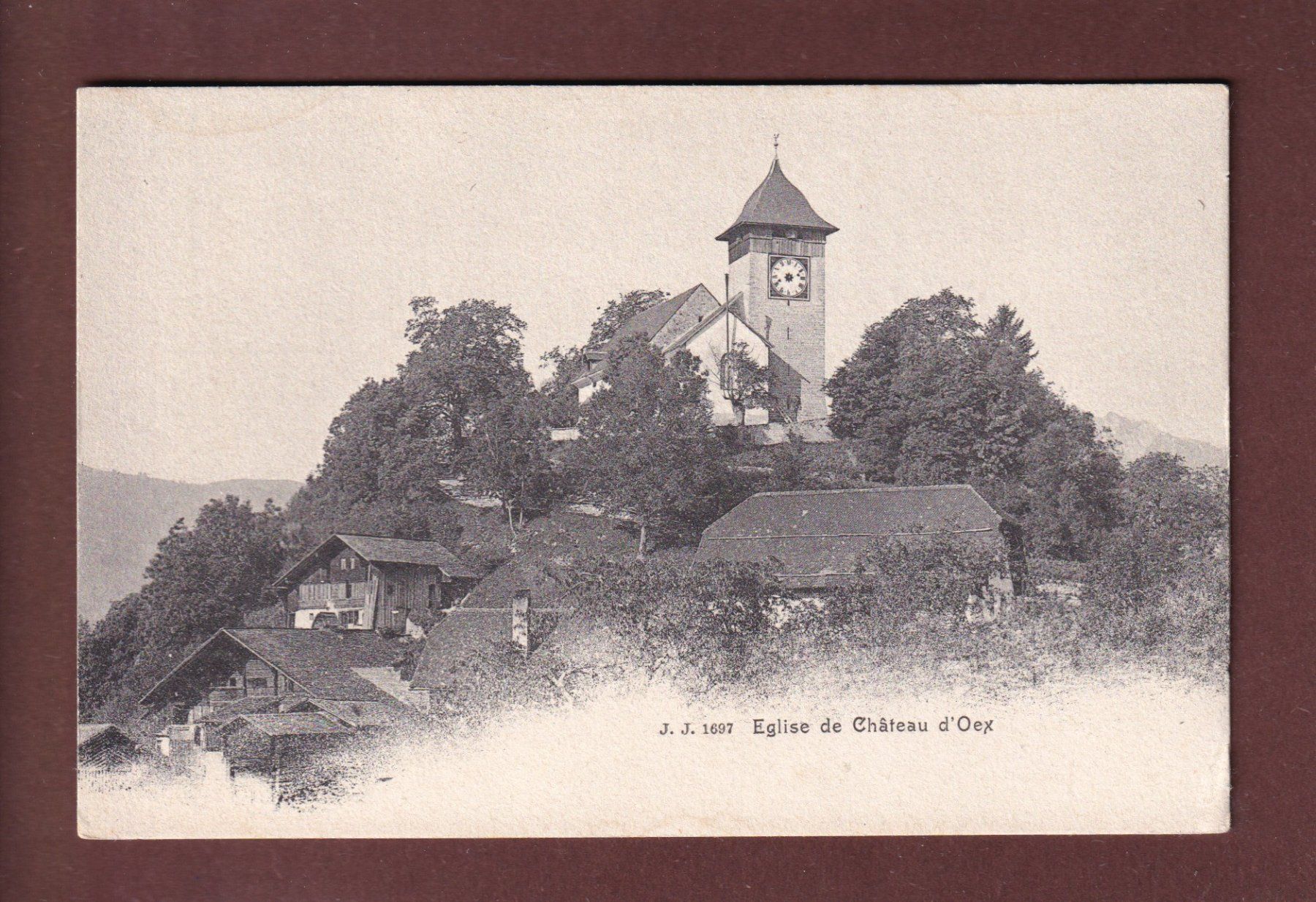 Cartoline postali: Eglise de CHÂTEAU D'OEX – Usato da Pully venduto da nicecards