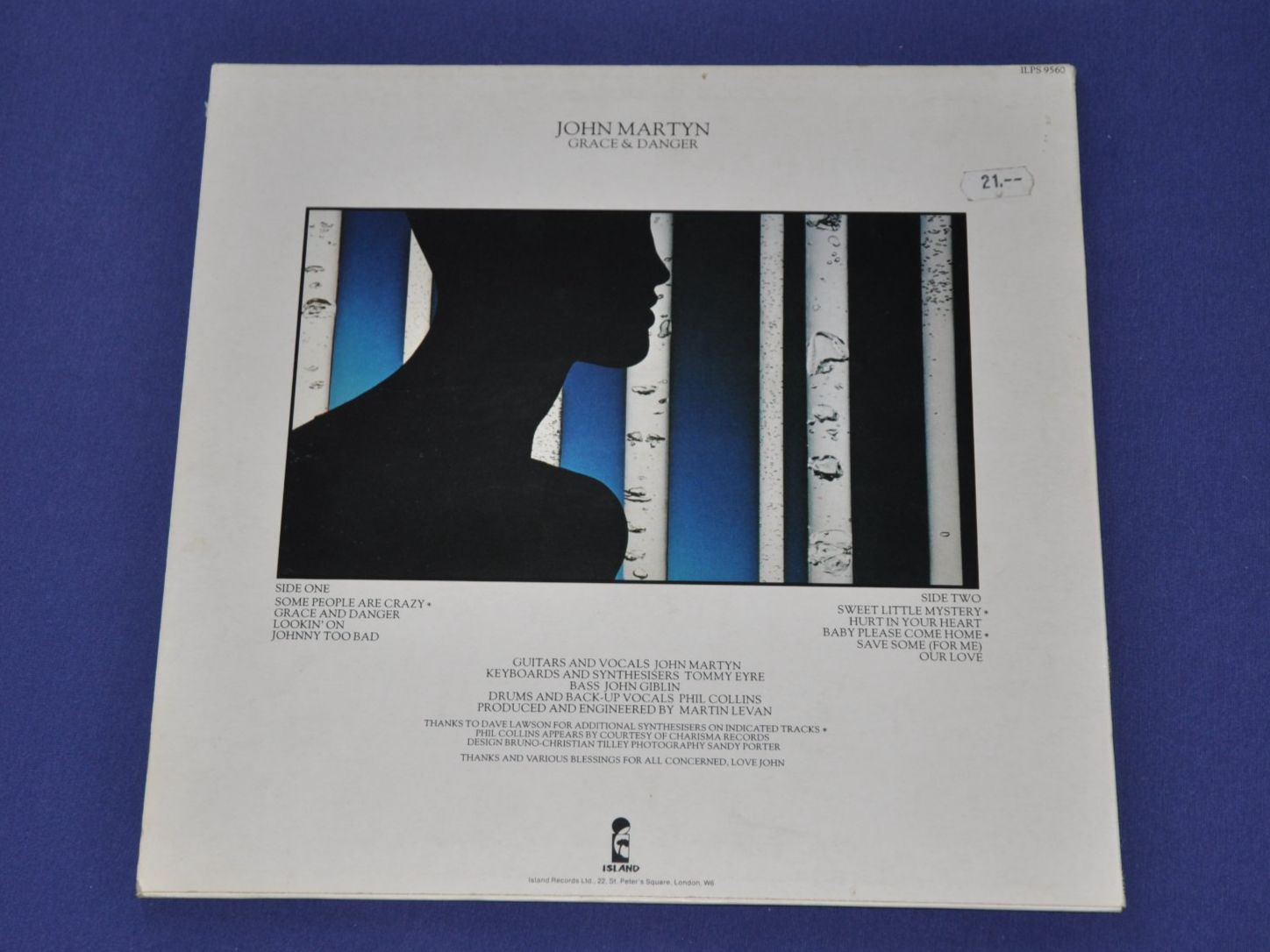 Dischi in vinile: LP John Martyn - Grace & Danger – Usato da Boll venduto da Theodora15 1