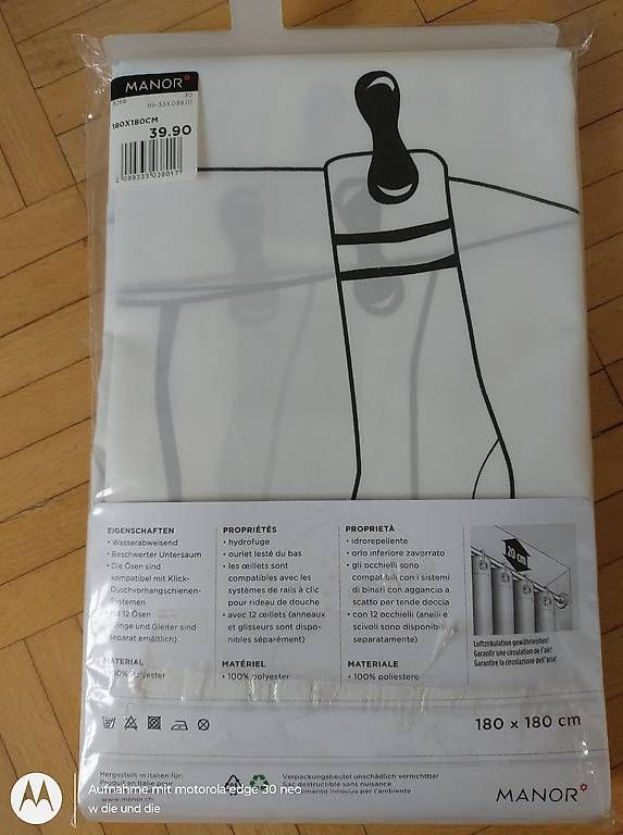 Manor Tende: Duschvorhang «Clothes» NEU – Nuovo e nell'imballaggio originale da Bern venduto da davenzin 1
