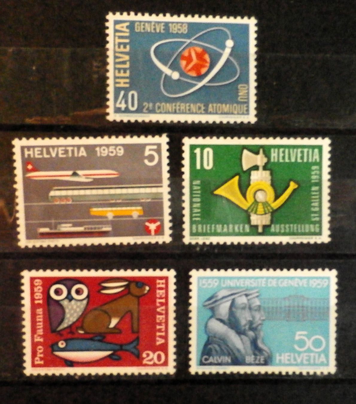Tutti i francobolli: CH Werbemarken 1959 +Atomkonferenz ** – Nuovo (secondo la descrizione) da Kehrsatz venduto da Bernherb2 1