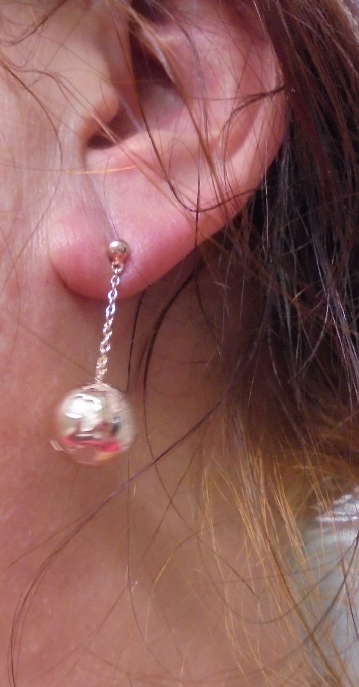 Boucles d'oreille: Echtschmuck: SI Brillant-Silberohrstecker, vergoldet – Neuf (Voir description) à Zuchwil par maumauchi 6
