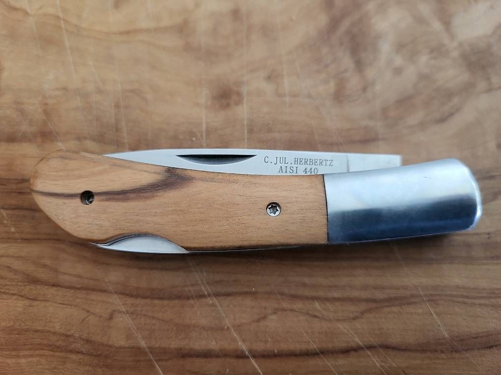 Herbertz Taschenmesser: Neues Klappmesser Herbertz mit Olivenholz Griff – Neu (gemäss Beschreibung) aus Oberglatt ZH von watchkurt 2