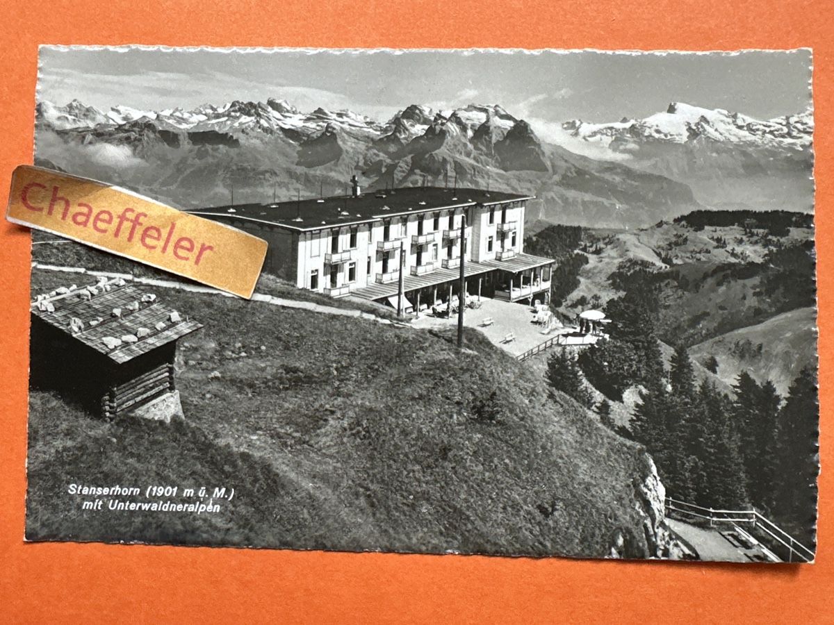 Cartoline postali: 1941 Stanserhorn mit Unterwallneralpen – Usato da Zürich venduto da Chaeffeler