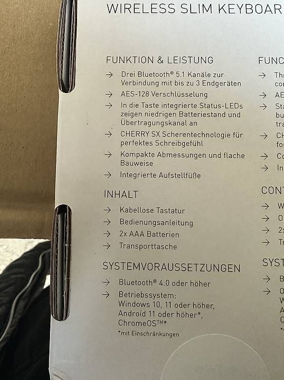 Tastaturen: CHERRY KW 7100 Mini BT,Bluetooth, Frankreich, Kabellos – Neu und originalverpackt aus Necker von liq24 2