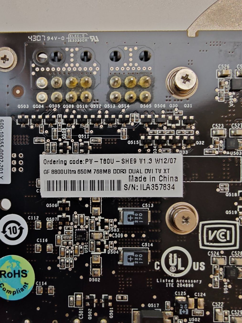 Nvidia Schede grafiche: Nvidia GeForce 8800 Ultra 768MB DDR3 – Usato da Erstfeld venduto da Bini-CH 5