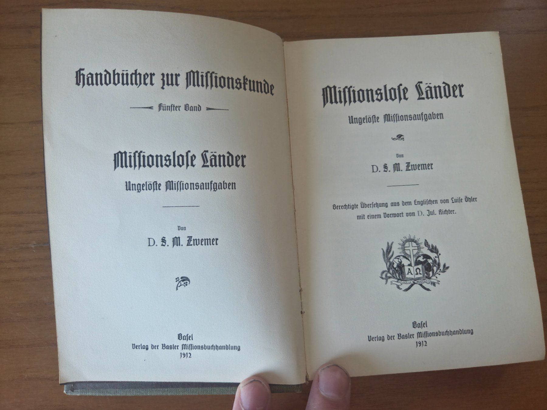 Libri: Zwemer: Missionslose Länder 1912 mit Karten – Usato da Aldesago venduto da lusuardi 5