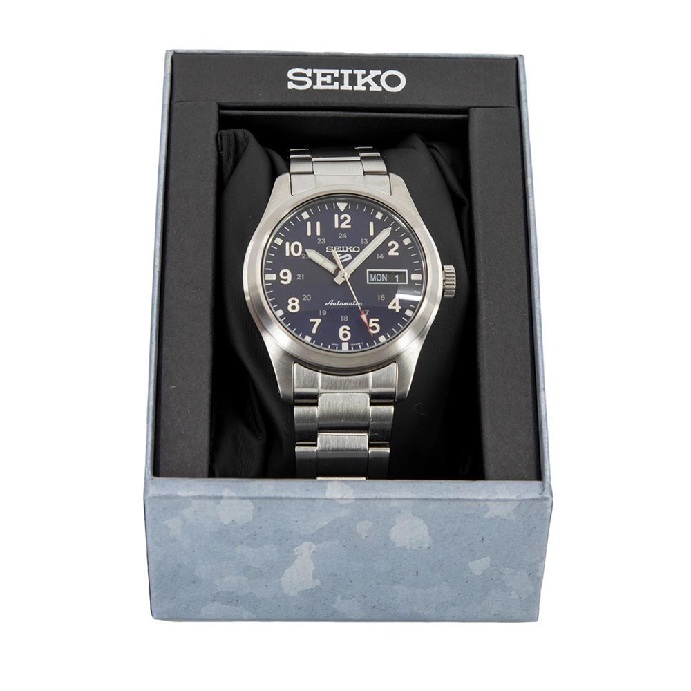 Seiko Orologi: Seiko SRPG29K1 5 Sport Blue Dial – Nuovo (secondo la descrizione) da Schindellegi venduto da harveystore 8