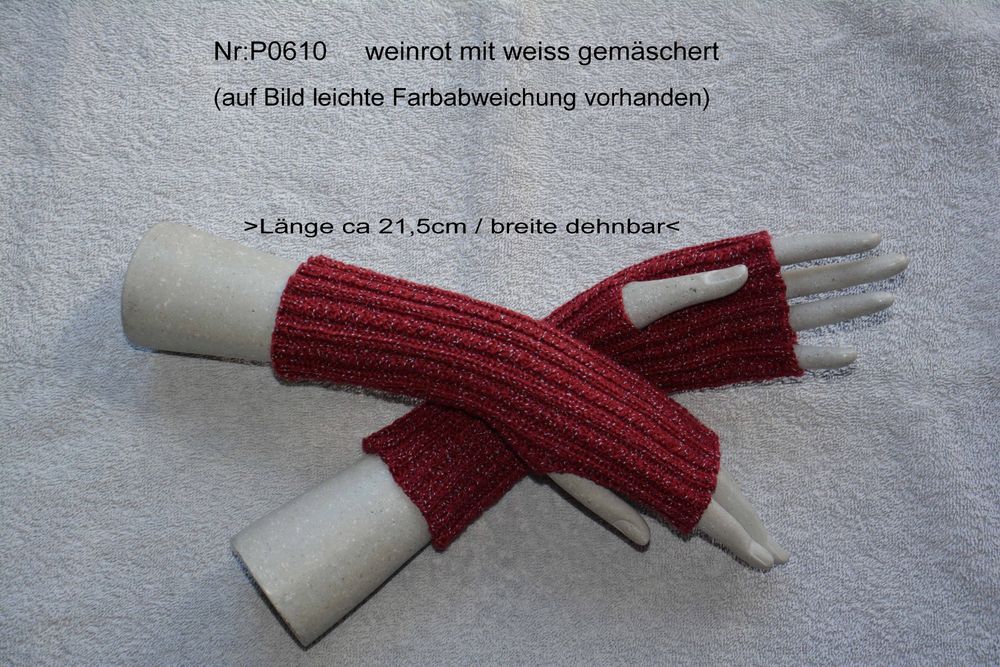 CABODYALS Fingerlose Strickhandschuhe Weiß - Flauschige Pulswärmer Mit Daumenloch