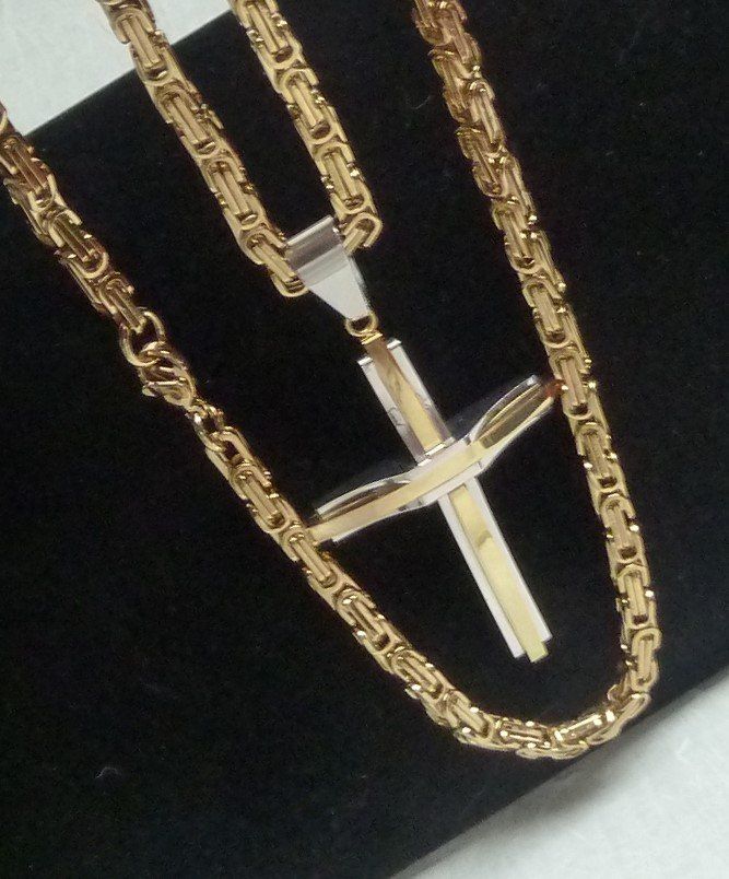 Ketten: Collier croix, collier religieux. Unisexe. – Neu und originalverpackt aus Lamboing von Qtrica