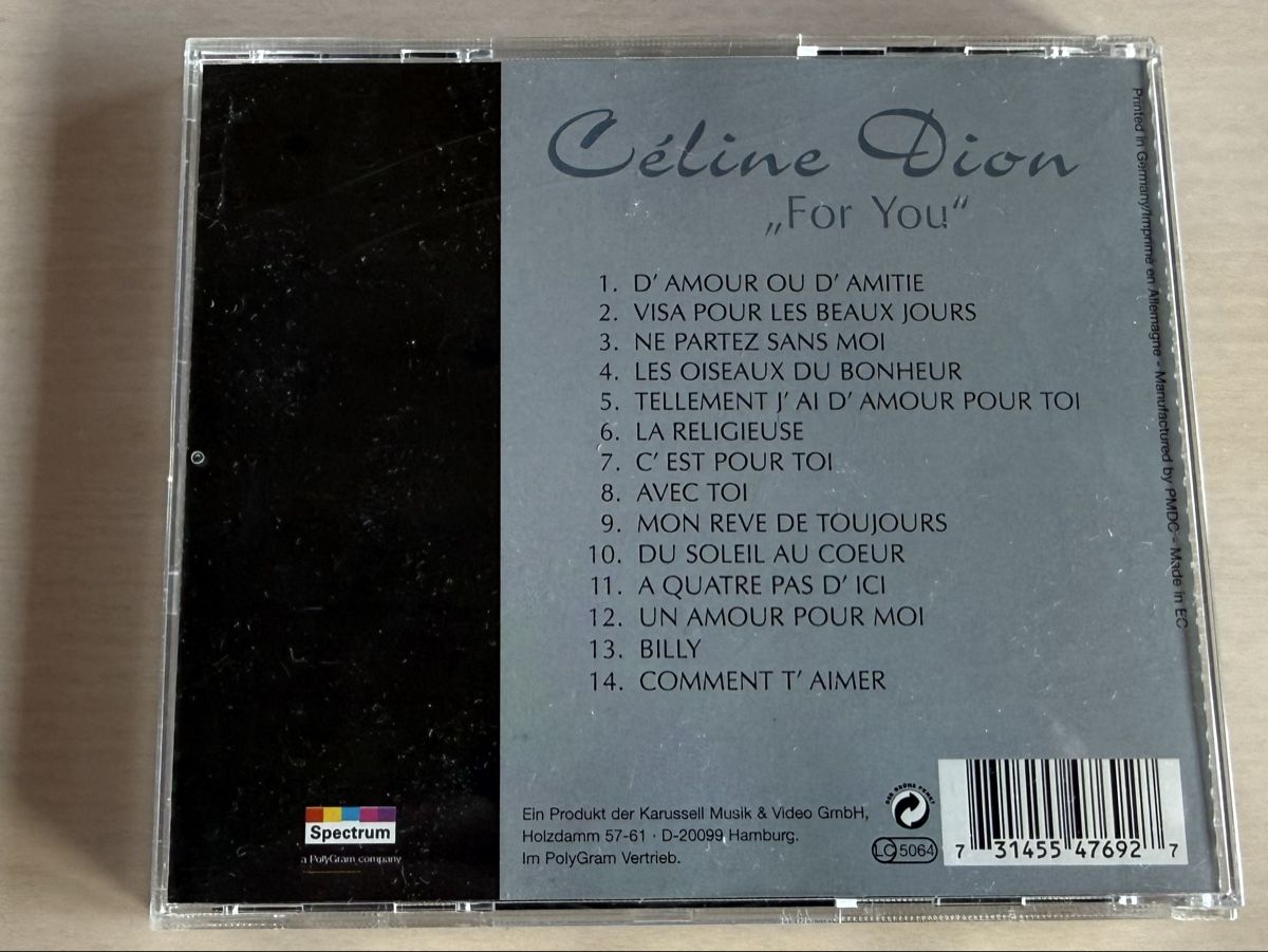 CD: Céline Dion - For You - CD - Album – Usato da Oberried Brienz venduto da Chyara 1