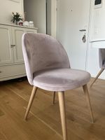 Bequeme, Lavendel Stühle mit Holzgestell -4er Set