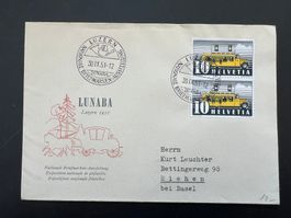 Brief LUNABA 1951 mit vignette  (G491)