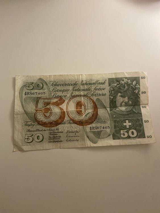Alte 50 chf Note (Gebraucht) in Willisau für CHF 11 – mit Lieferung auf ...