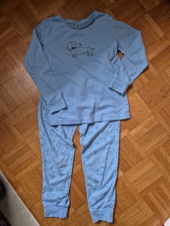 Pyjama hellblau, Gr. 122/128