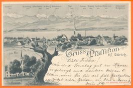 Gruss aus PFàFFIKON / ZH - Teilansicht 1901