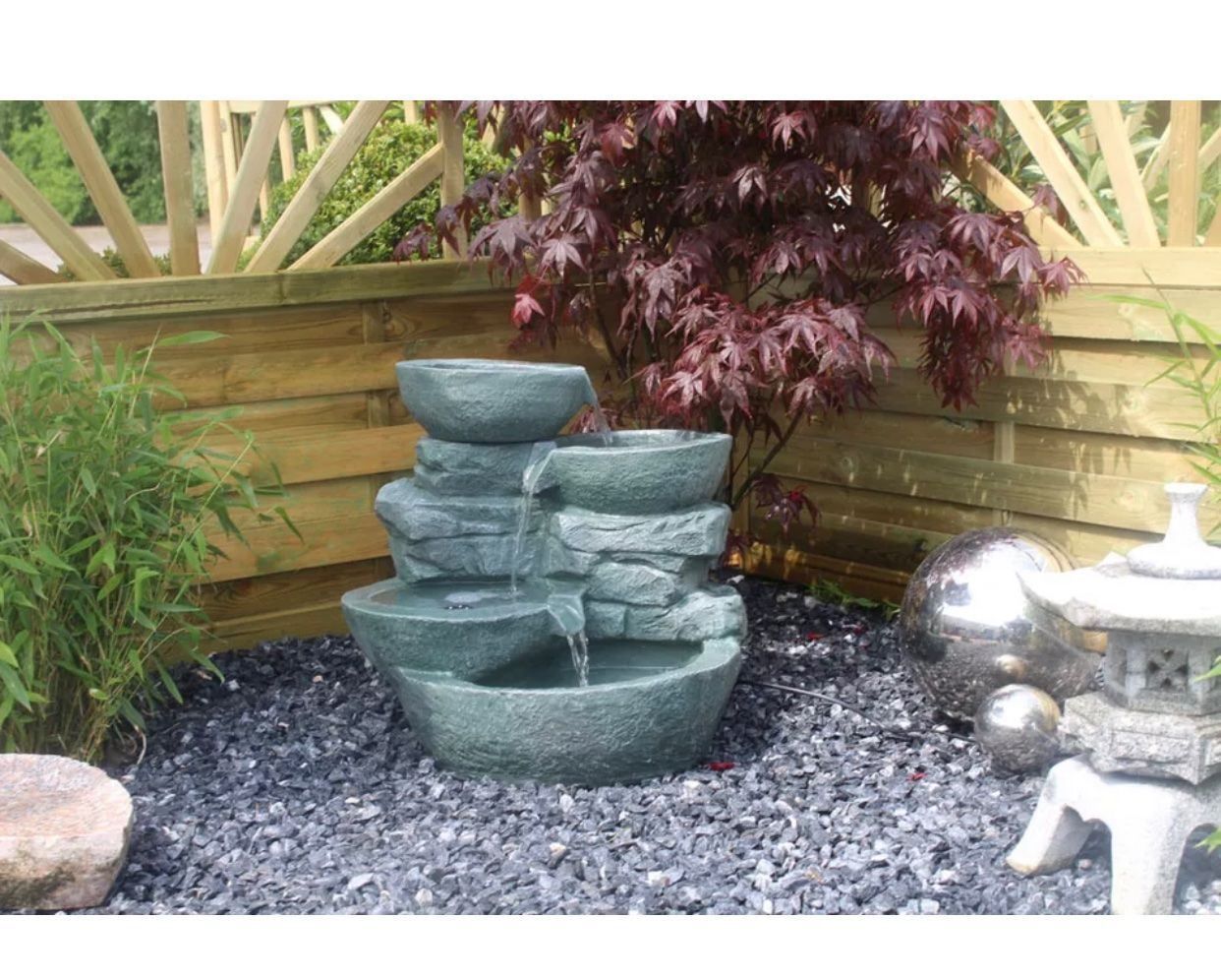 Stagni & Fontane ornamentali: +Zimmerbrunnen Groß Cascades mit LED Bel – Nuovo e nell'imballaggio originale da Amriswil venduto da JaJa-Express 1